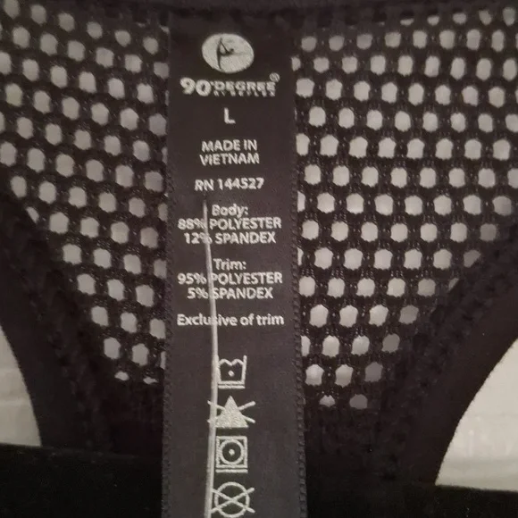 90 Degree By Reflex Black Performance Tank - Picture 4 of 5